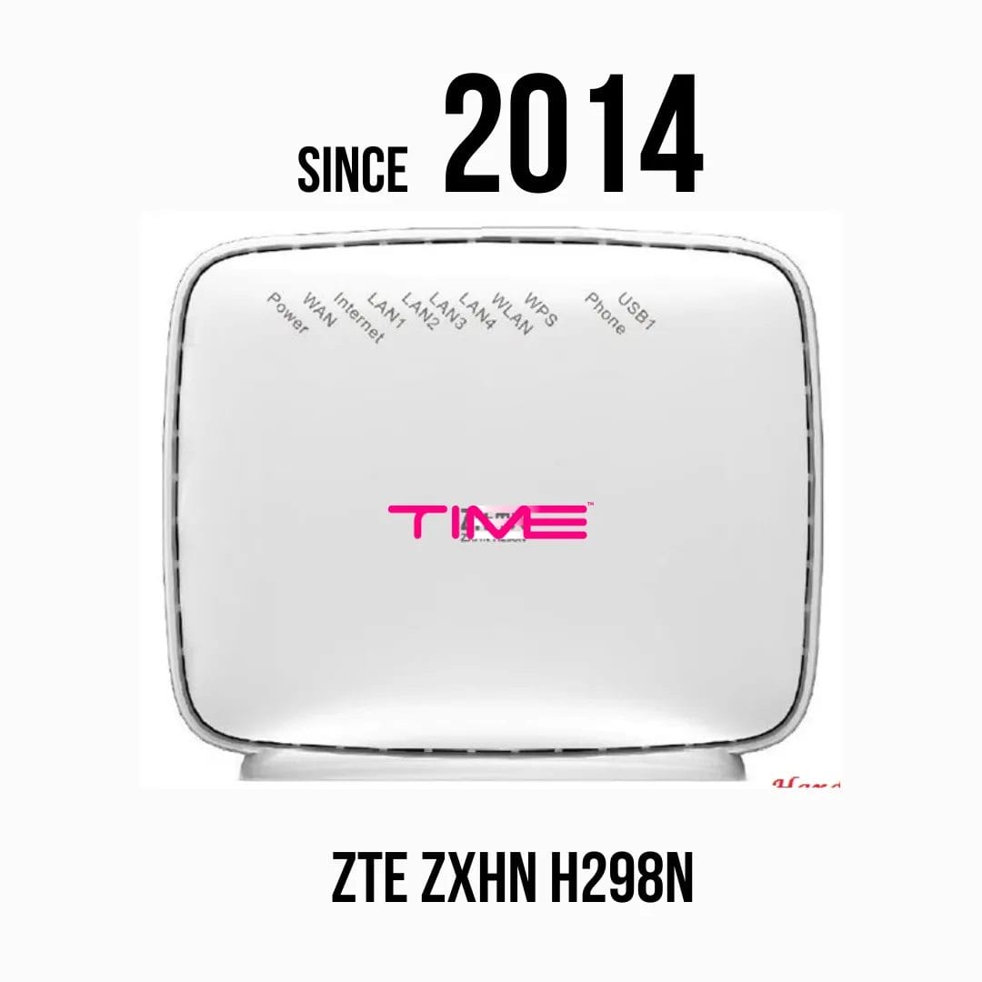 TIME Broadband modem ZTE ZXHN H298N